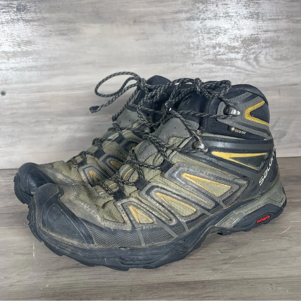 Salomon X Ultra 3 Mid‎ GTX Gore-Tex Contagrip Mens 8 Gorpcore Hiking Trail Boots